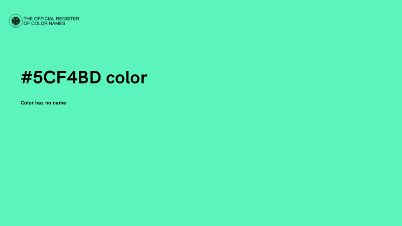#5CF4BD color image