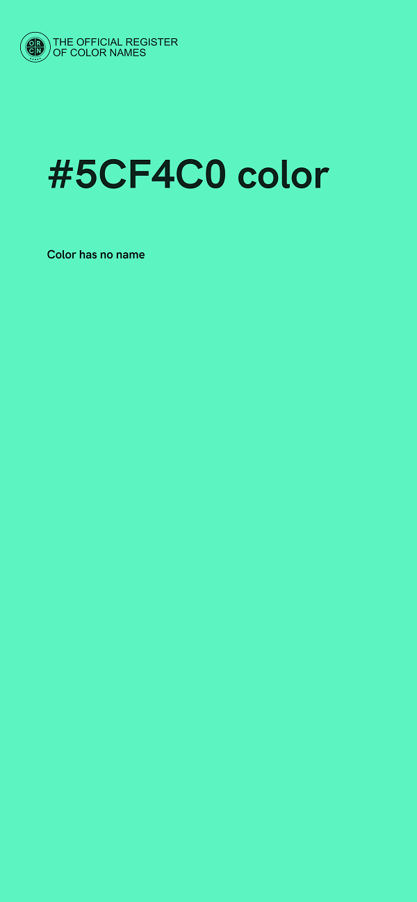 #5CF4C0 color image