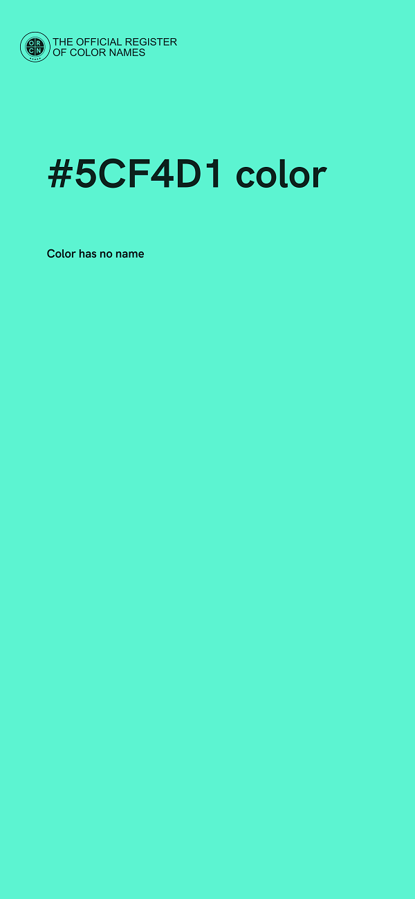 #5CF4D1 color image