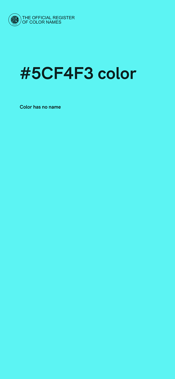 #5CF4F3 color image