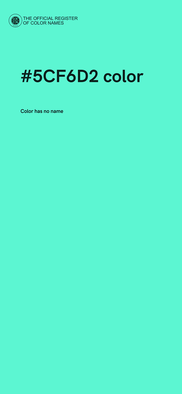 #5CF6D2 color image