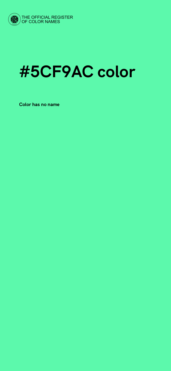 #5CF9AC color image