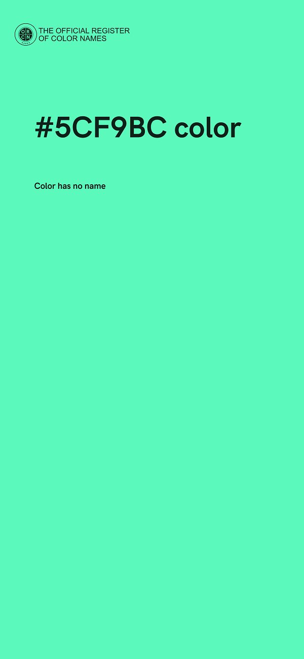 #5CF9BC color image