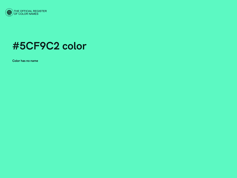 #5CF9C2 color image