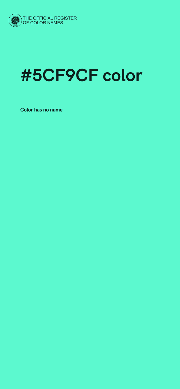 #5CF9CF color image