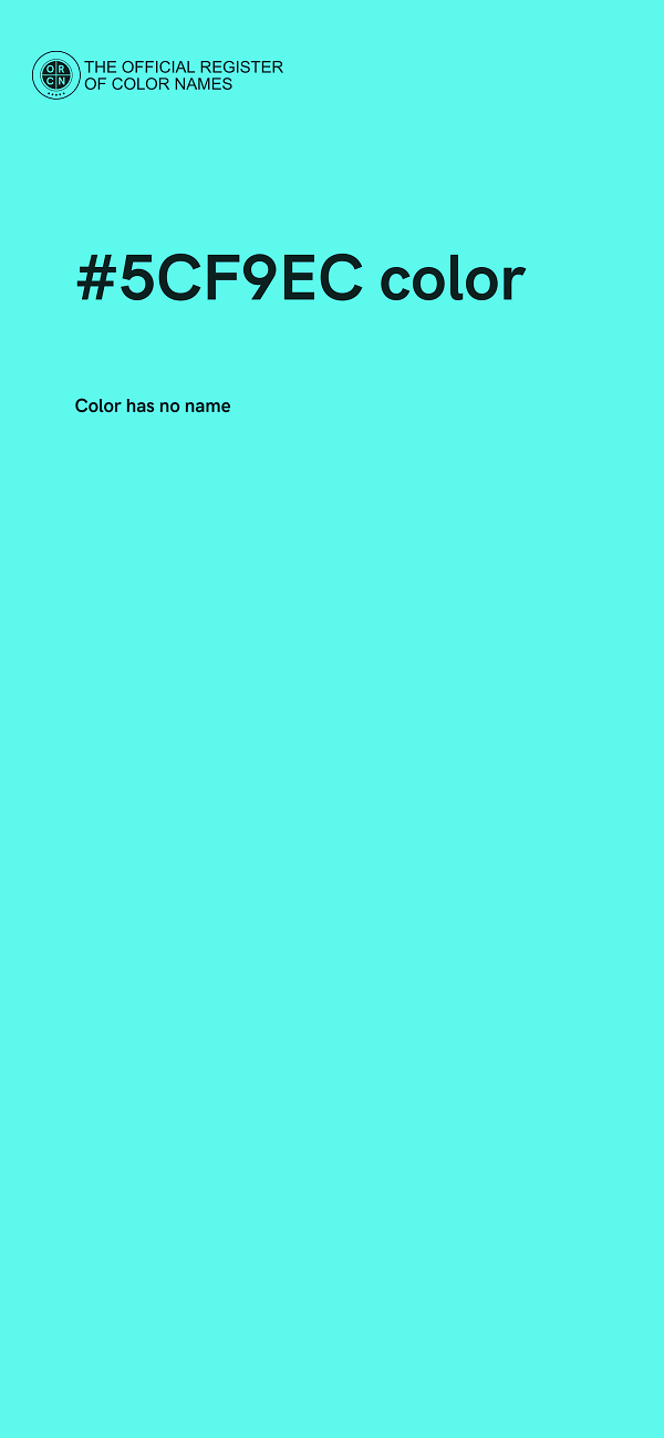 #5CF9EC color image