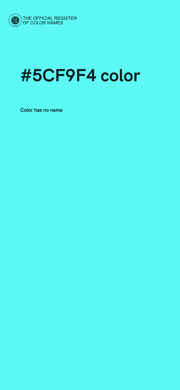#5CF9F4 color image