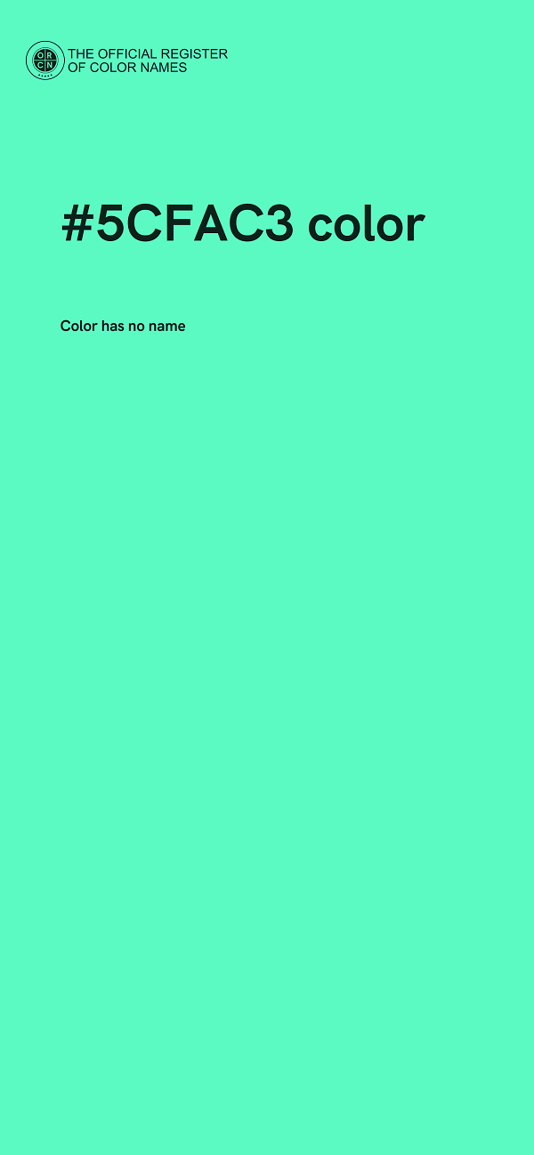 #5CFAC3 color image