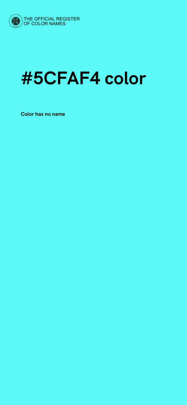 #5CFAF4 color image