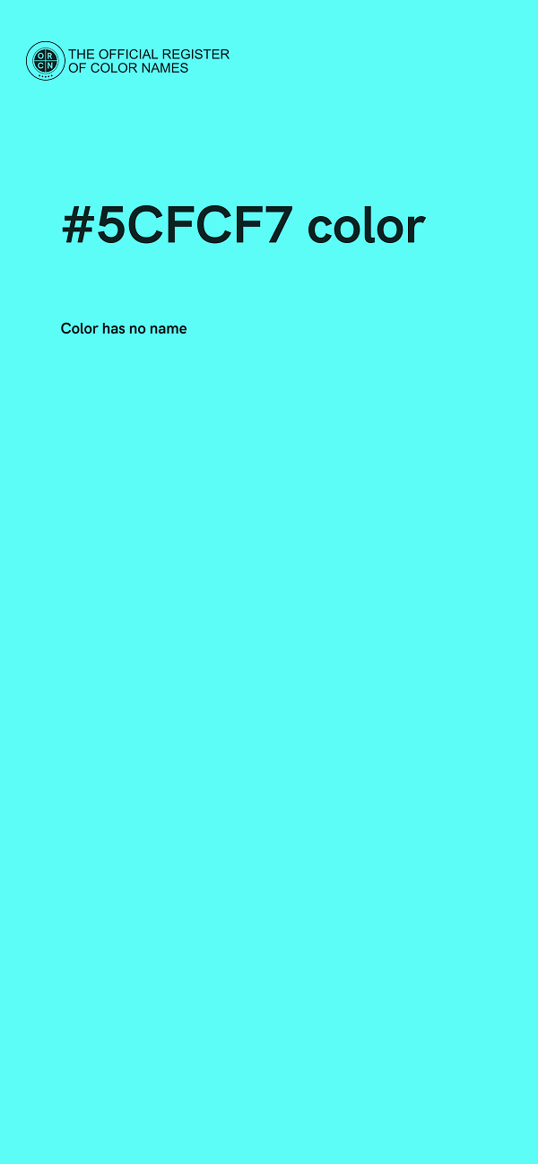 #5CFCF7 color image