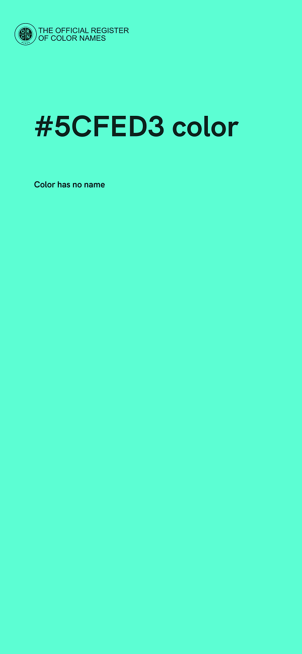 #5CFED3 color image