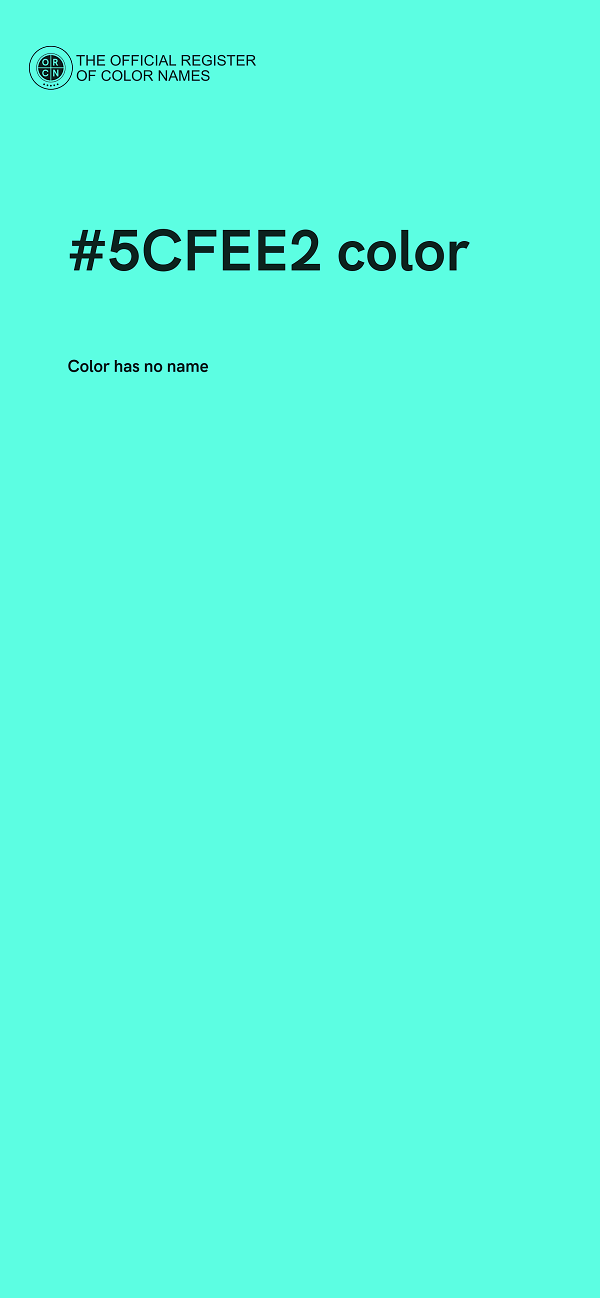 #5CFEE2 color image