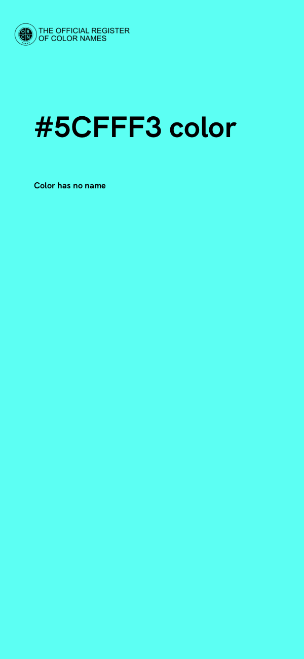 #5CFFF3 color image