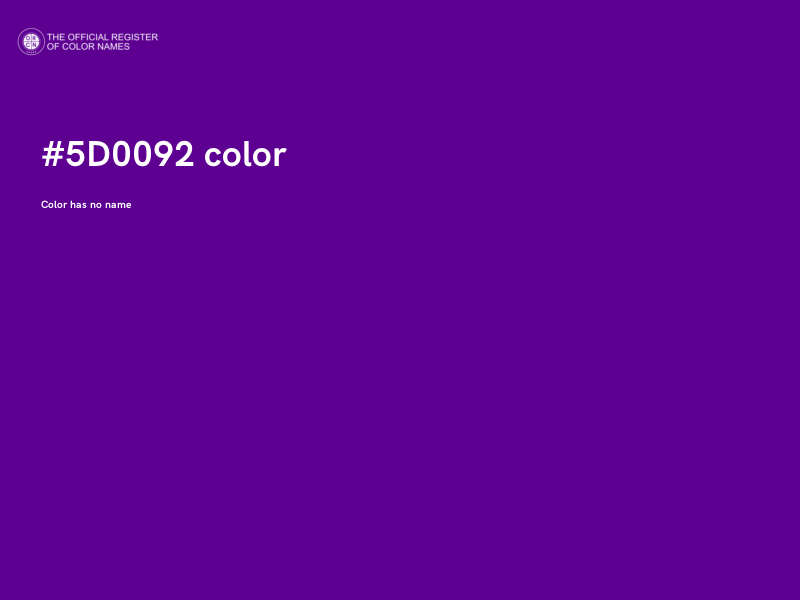 #5D0092 color image