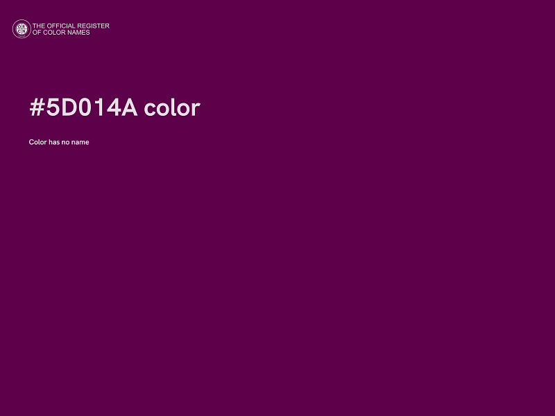 #5D014A color image