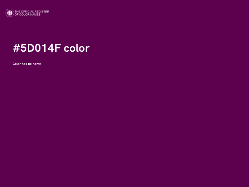 #5D014F color image
