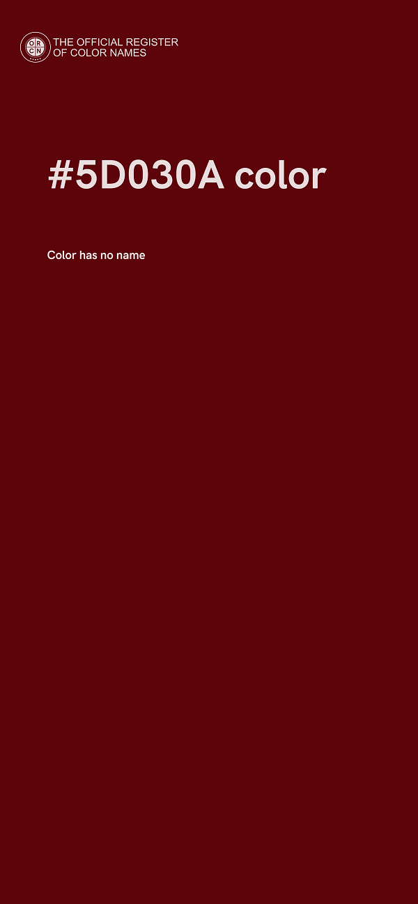 #5D030A color image