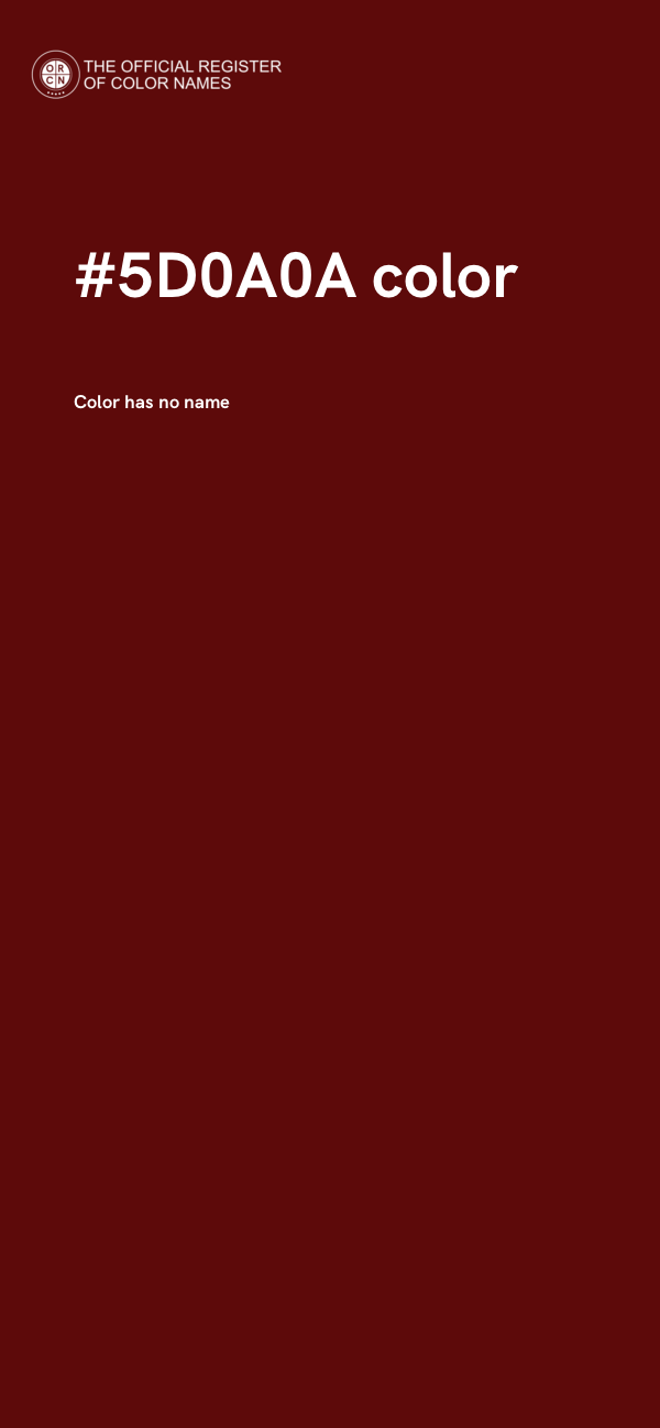 #5D0A0A color image