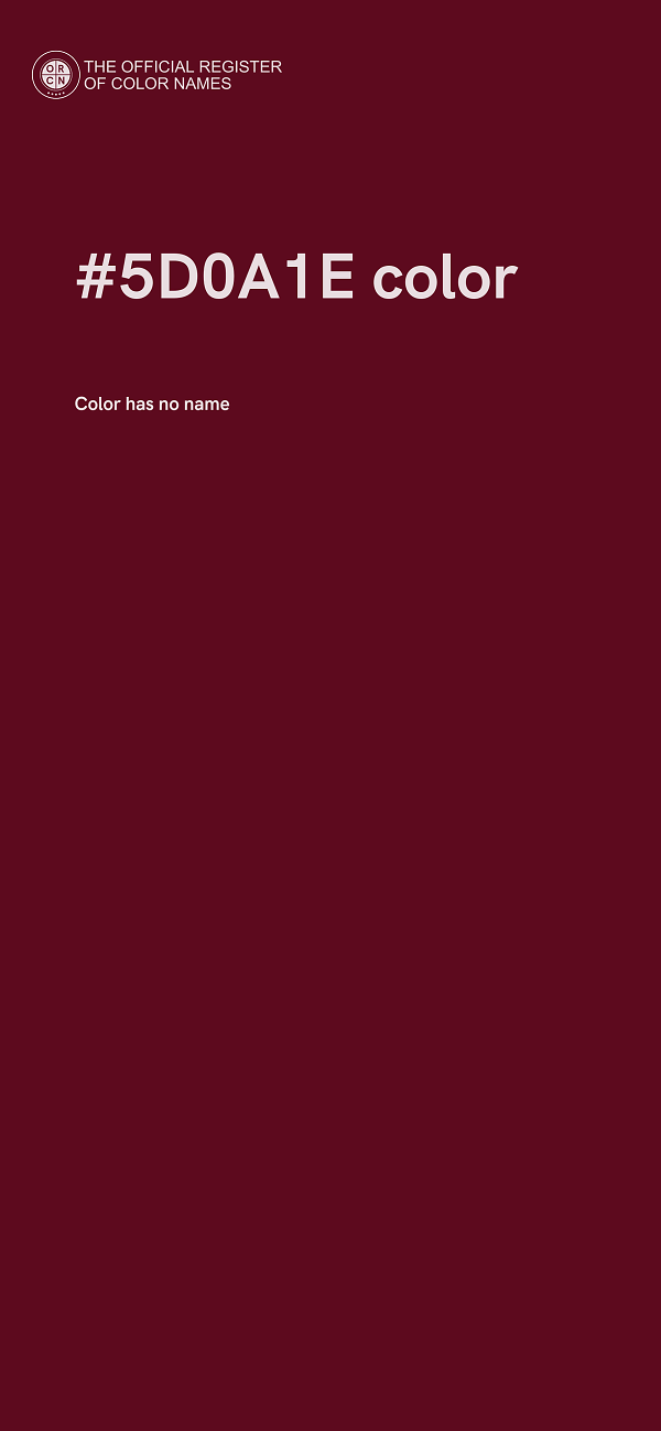 #5D0A1E color image