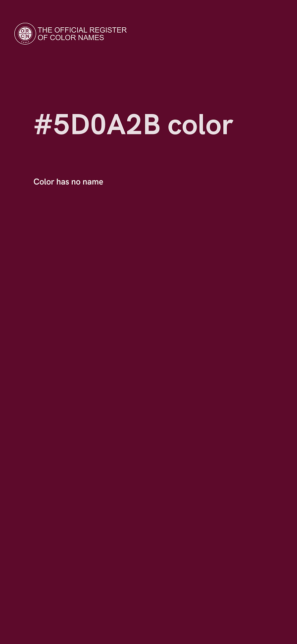#5D0A2B color image