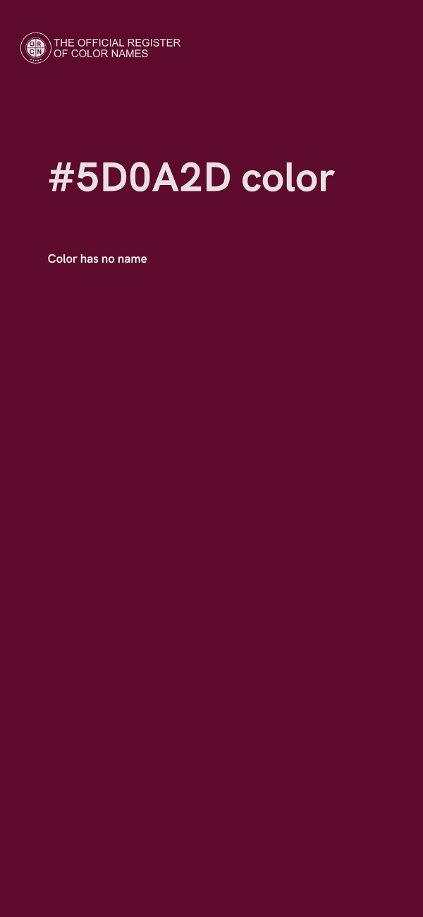 #5D0A2D color image