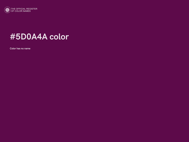 #5D0A4A color image