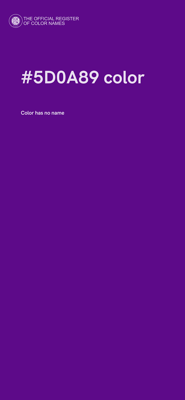#5D0A89 color image
