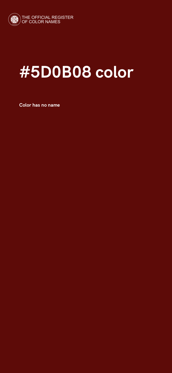 #5D0B08 color image