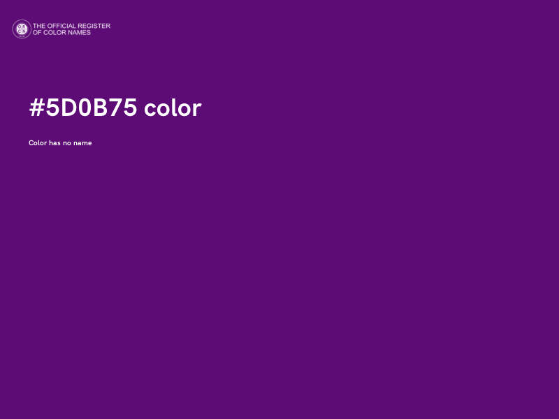 #5D0B75 color image