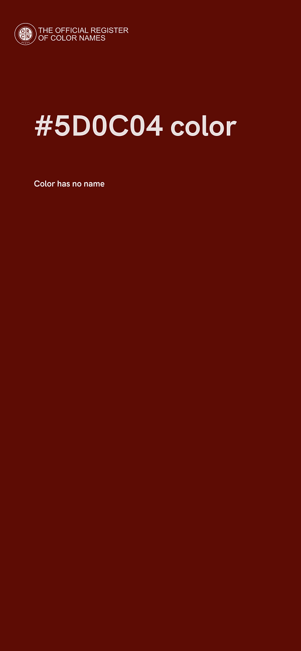 #5D0C04 color image