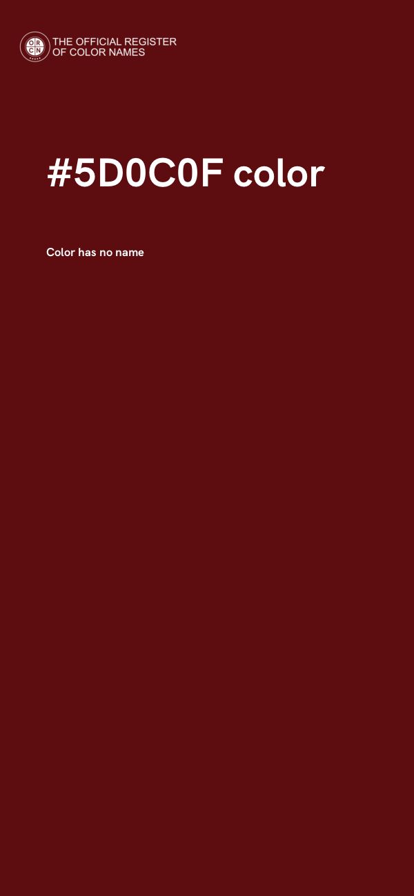 #5D0C0F color image