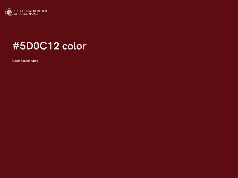 #5D0C12 color image