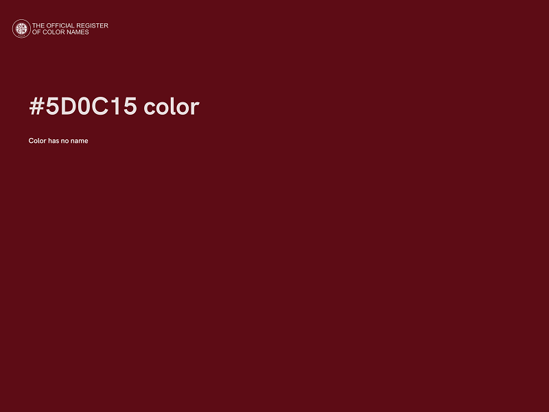 #5D0C15 color image