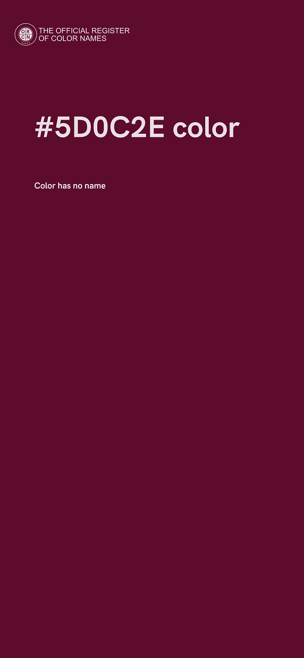 #5D0C2E color image