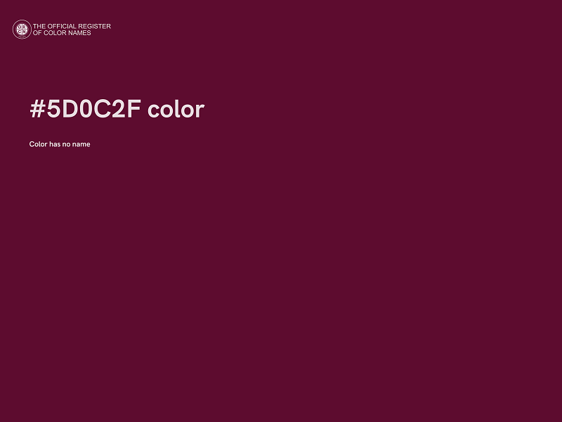 #5D0C2F color image