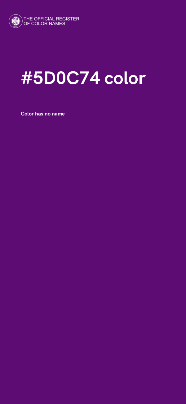 #5D0C74 color image