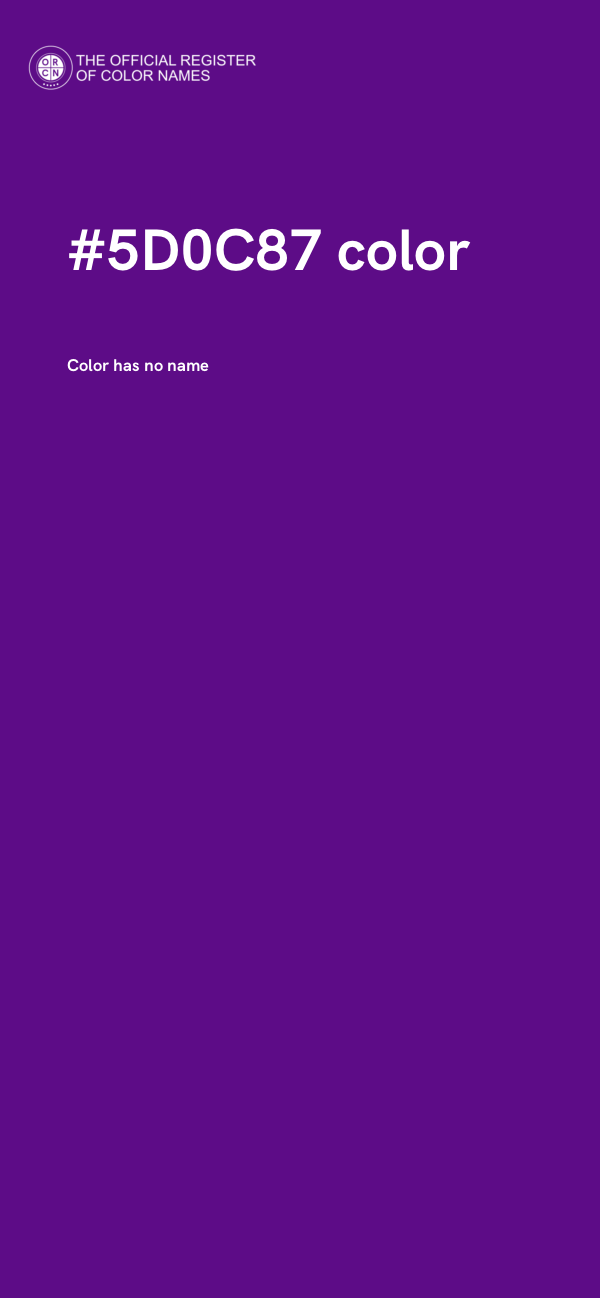 #5D0C87 color image