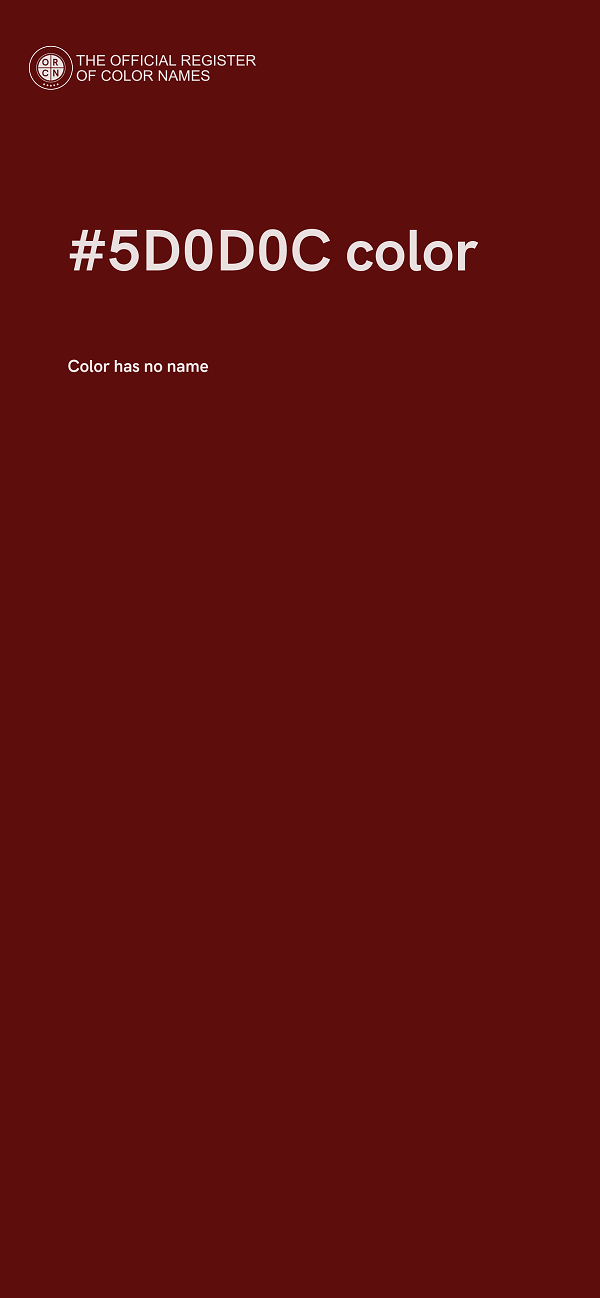 #5D0D0C color image