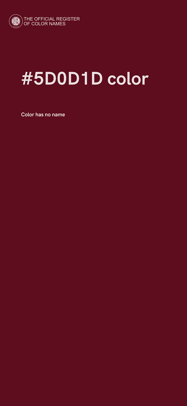 #5D0D1D color image