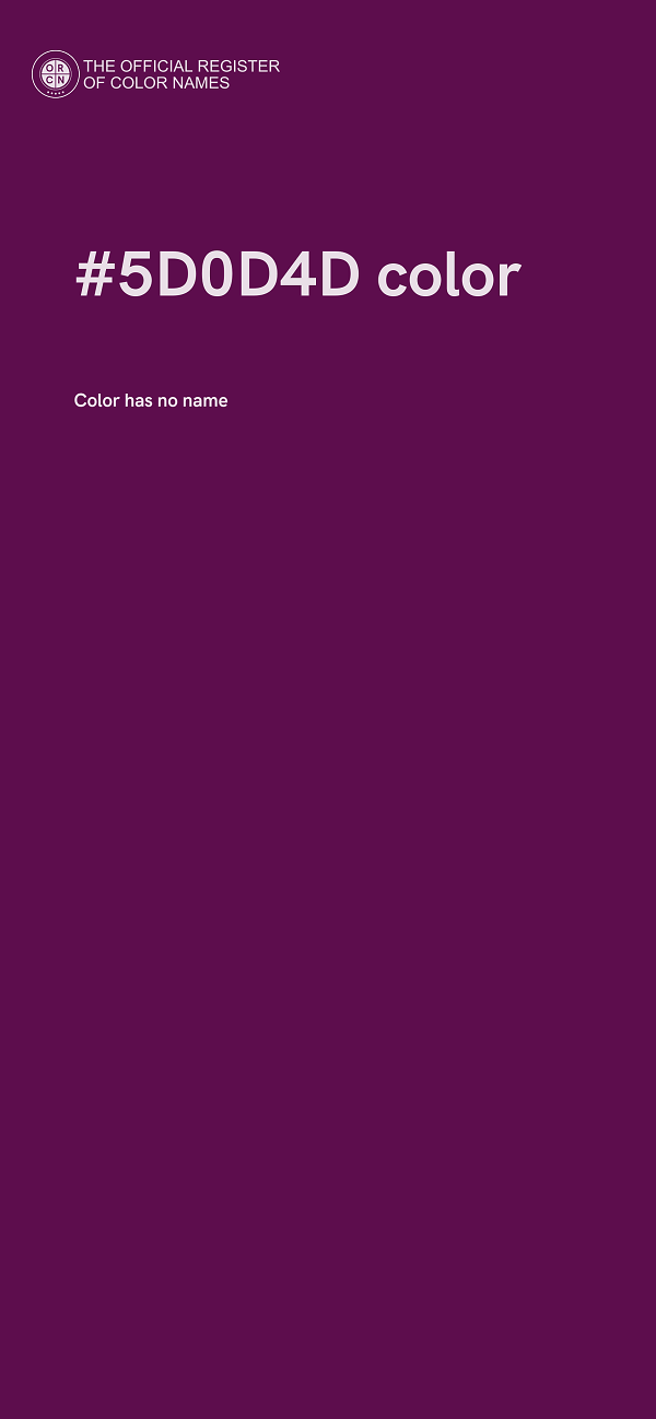 #5D0D4D color image