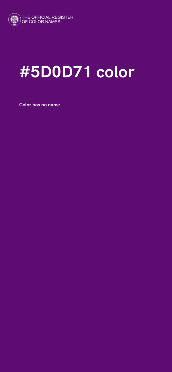 #5D0D71 color image
