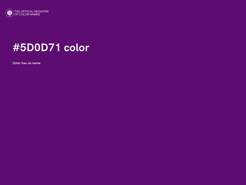 #5D0D71 color image