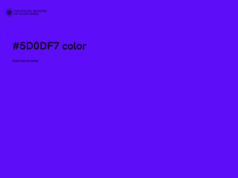 #5D0DF7 color image