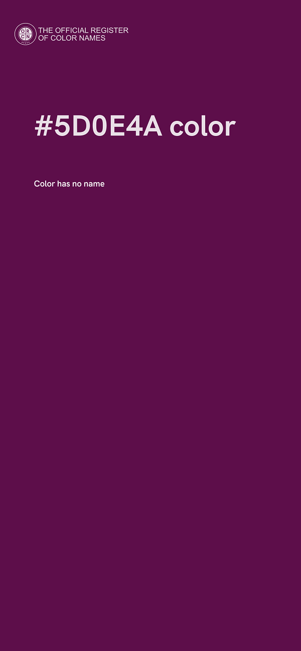 #5D0E4A color image