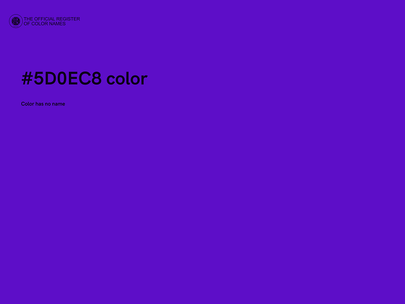 #5D0EC8 color image