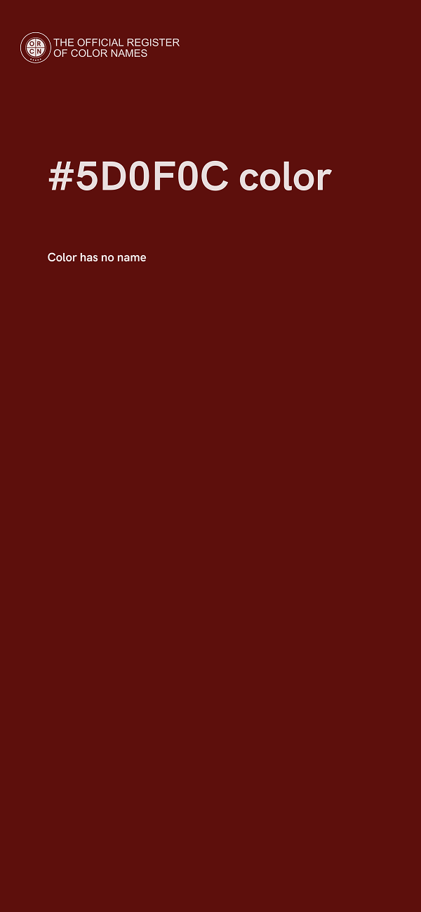 #5D0F0C color image