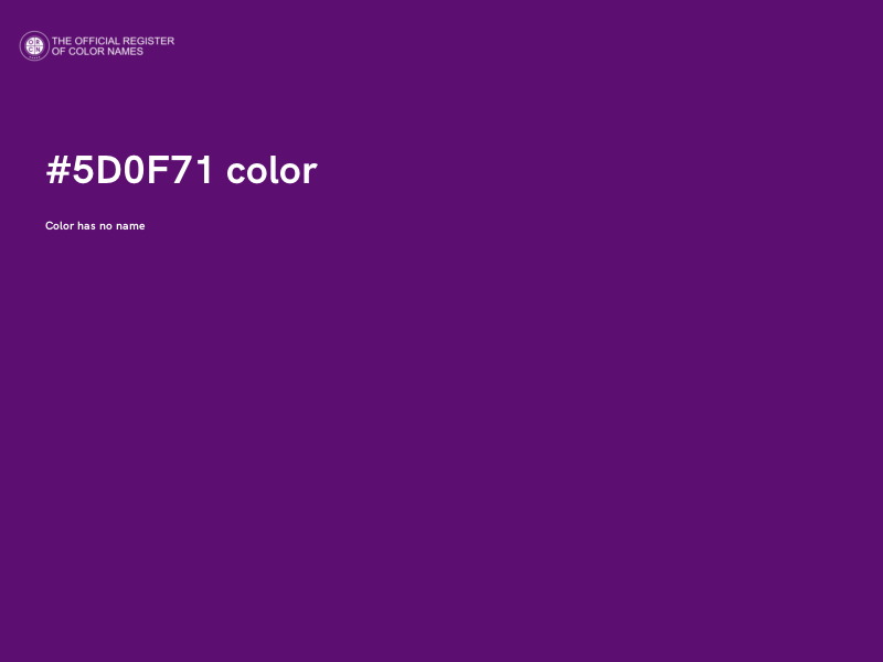 #5D0F71 color image