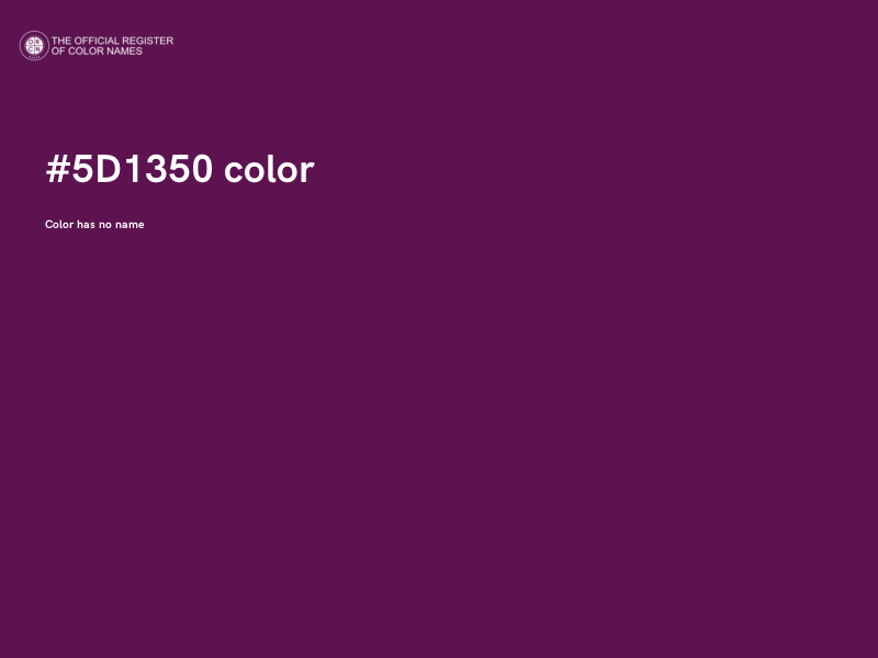 #5D1350 color image