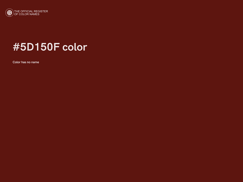 #5D150F color image