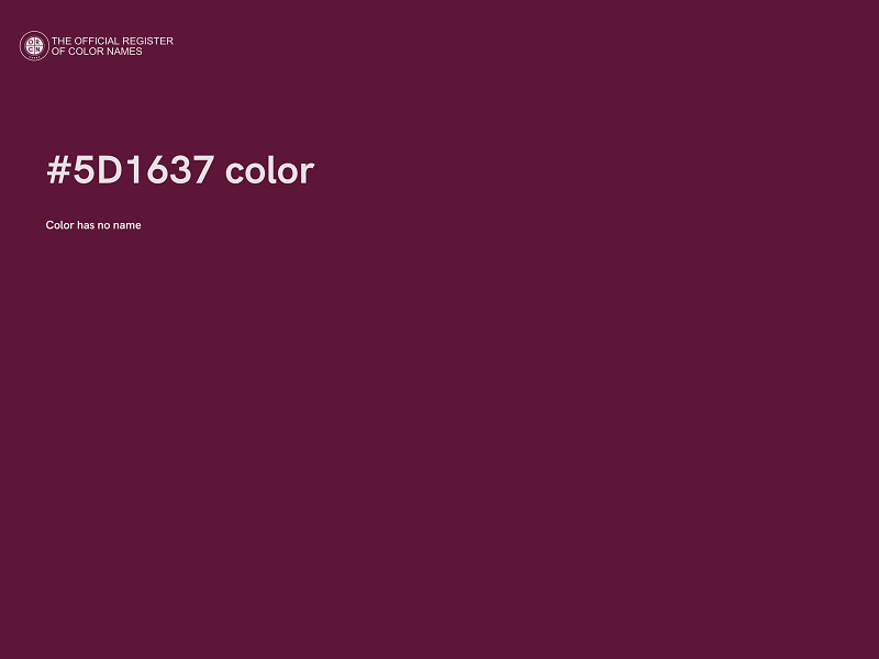 #5D1637 color image